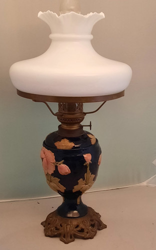 Petroleum lampe jugendstil - ,