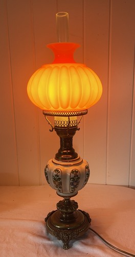 Majolika jugendstil lampe - majolika,