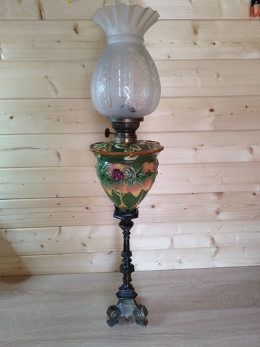 Grosse antike petroleumlampe - grosse,