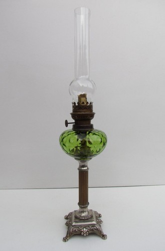 Große antike petroleumlampe - große,