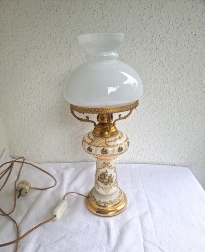 Petroleumlampe tischlampe opal - petroleumlampe,