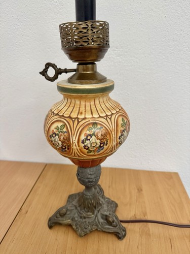 Alte petroleum tisch lampe - alte,